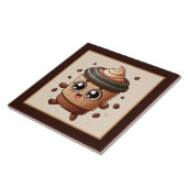 Schattigee koffiebar, winkel of keuken met een kof tegeltje (Zijkant)