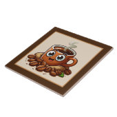 Schattigee koffiebar, winkel of keuken met een kof tegeltje (Zijkant)