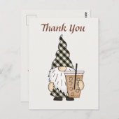 Schattigee koffiegnoom tekst toevoegen briefkaart (Voorkant / Achterkant)