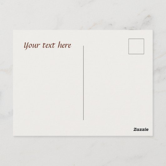 Schattigee koffiegnoom tekst toevoegen briefkaart (Achterkant)