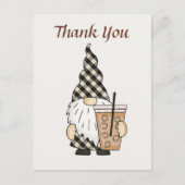 Schattigee koffiegnoom tekst toevoegen briefkaart (Voorkant)