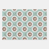 Schattigee koffieliefhebber | Esthetische koffiebe Inpakpapier Vel (Voorkant 3)