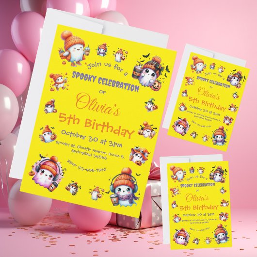 Schattigee Koffieliefhebber Ghost Nodig voor Kids Kaart