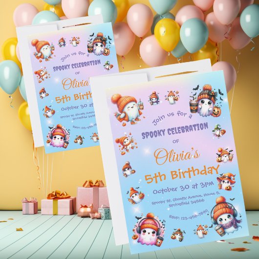 Schattigee Koffieliefhebber Ghost Nodig voor Kids  Kaart