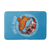 Schattigee Koi Karper Badtijd! Zwemvis Cartoon Badmat (Voorkant)