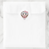 Schattigee Kokosnoot Meisje Sticker, Kawaii Kokosn Ronde Sticker (Tas)