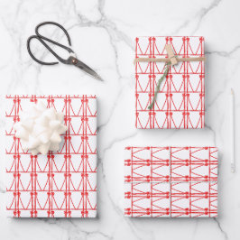 Schattigee Kokosnootbomen Silhouette Kerstmis Inpakpapier Vel