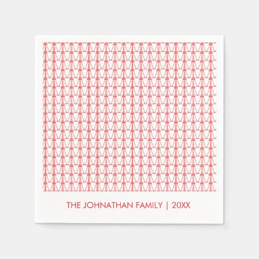 Schattigee Kokosnootbomen Silhouette Kerstmis Servet (Voorkant)