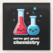 Schattigee kolf & tube We hebben geweldige chemie Glazen Onderzetter (Voorkant)