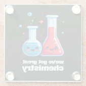 Schattigee kolf & tube We hebben geweldige chemie Glazen Onderzetter (Achterkant)