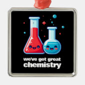 Schattigee kolf & tube We hebben geweldige chemie Metalen Ornament (Voorkant)