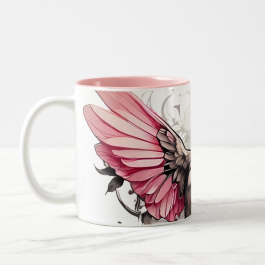 Schattigee kolibrie Design op Two-Tone Coffee Mok (Links)