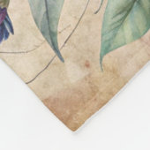 Schattigee kolibrie op bloemen fleece deken (Hoek)