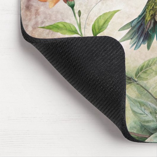 Schattigee kolibrie op bloemen muismat (Hoek)