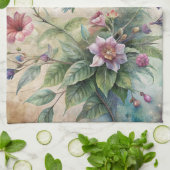 Schattigee kolibrie op bloemen theedoek (Gevouwen)