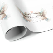 Schattigee kolibrie paar aangepaste verpakking pap cadeaupapier (Rol Hoek)