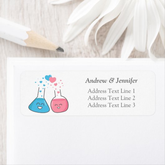 Schattigee kolven verliefd, we hebben chemie etiket (Insitu)