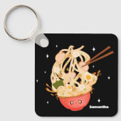 Schattigee kom van Ramen Electronics Bag Sleutelhanger (Voorkant)