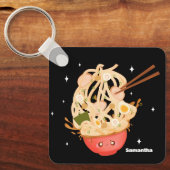 Schattigee kom van Ramen Electronics Bag Sleutelhanger (Voorkant)