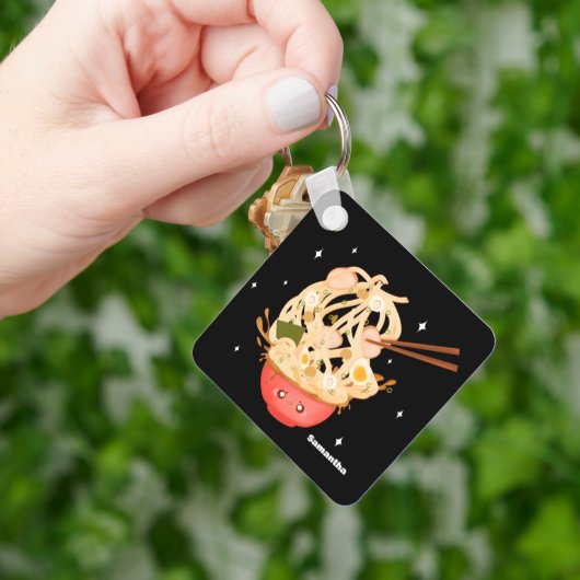 Schattigee kom van Ramen Electronics Bag Sleutelhanger (Hand)