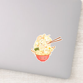 Schattigee kom van Ramen Sticker