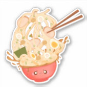 Schattigee kom van Ramen Sticker (Voorkant)