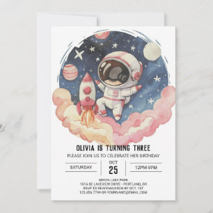 Schattigee komeet elegantie astronaut verjaardag kaart