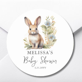 Schattigee konijn Baby shower gunst Sticker