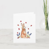 Schattigee konijn blanco bedankkaart (Voorkant)