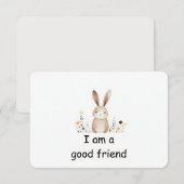 Schattigee konijn bos dierlijke affirmatie Kaart (Voorkant / Achterkant)