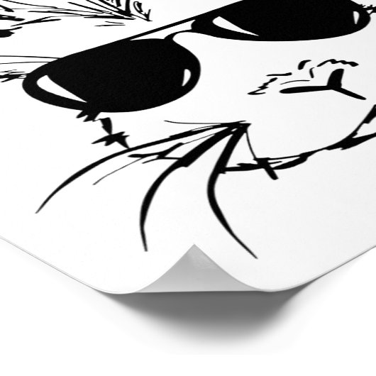 Schattigee konijn gezicht tie Dye Gles meisje Happ Poster (Hoek)