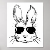 Schattigee konijn gezicht tie Dye Gles meisje Happ Poster (Voorkant)