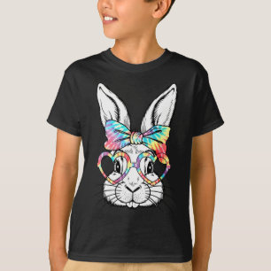 Schattigee konijn gezicht tie Dye Gles meisje Happ T-shirt