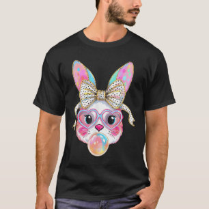 Schattigee konijn gezicht tie Dye Gles meisje Happ T-shirt