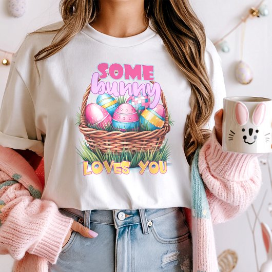 Schattigee konijn houdt van Pasen T-shirt
