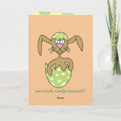 Schattigee konijn in Egg Polka Dots Paas Kaarten (Achterkant)