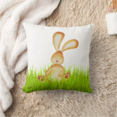 Schattigee konijn in graslente kussen (Deken)