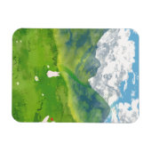 Schattigee konijn in Mountain Uitzicht Magneet (Horizontaal)