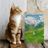 Schattigee konijn in Mountain Uitzicht Poster