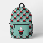 Schattigee konijn in Wizard Pet Pattern Bedrukte Rugzak (Voorkant)