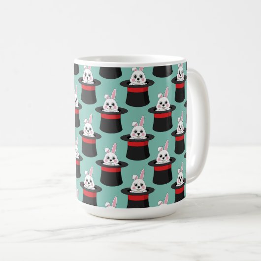 Schattigee konijn in Wizard Pet Pattern Koffiemok (Voorkant rechts)