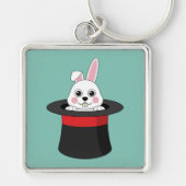 Schattigee konijn in Wizard Pet Sleutelhanger (Voorkant)