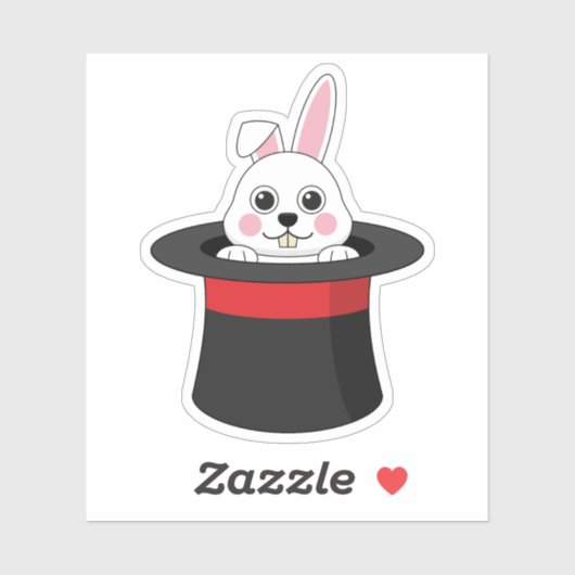 Schattigee konijn in Wizard Pet Sticker (Vel)