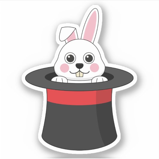Schattigee konijn in Wizard Pet Sticker (Voorkant)