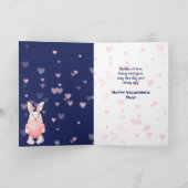 Schattigee konijn kleinzoon Valentijn Kaart (Binnen)