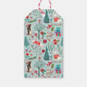 Schattigee Konijn Warm Wishes Kerst Gepersonalisee Cadeaulabel (Achterkant)