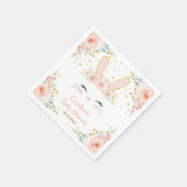 Schattigee konijn Waterverf Blush Rozen Party Servet (Hoek)