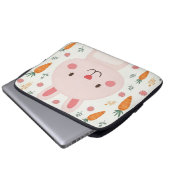 Schattigee Konijn wortel Laptop Hoesjes Laptop Sleeve (Voorkant onderkant)
