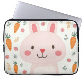 Schattigee Konijn wortel Laptop Hoesjes Laptop Sleeve (Voorkant)