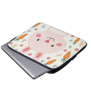 Schattigee Konijn wortel Laptop Hoesjes Sleeve
